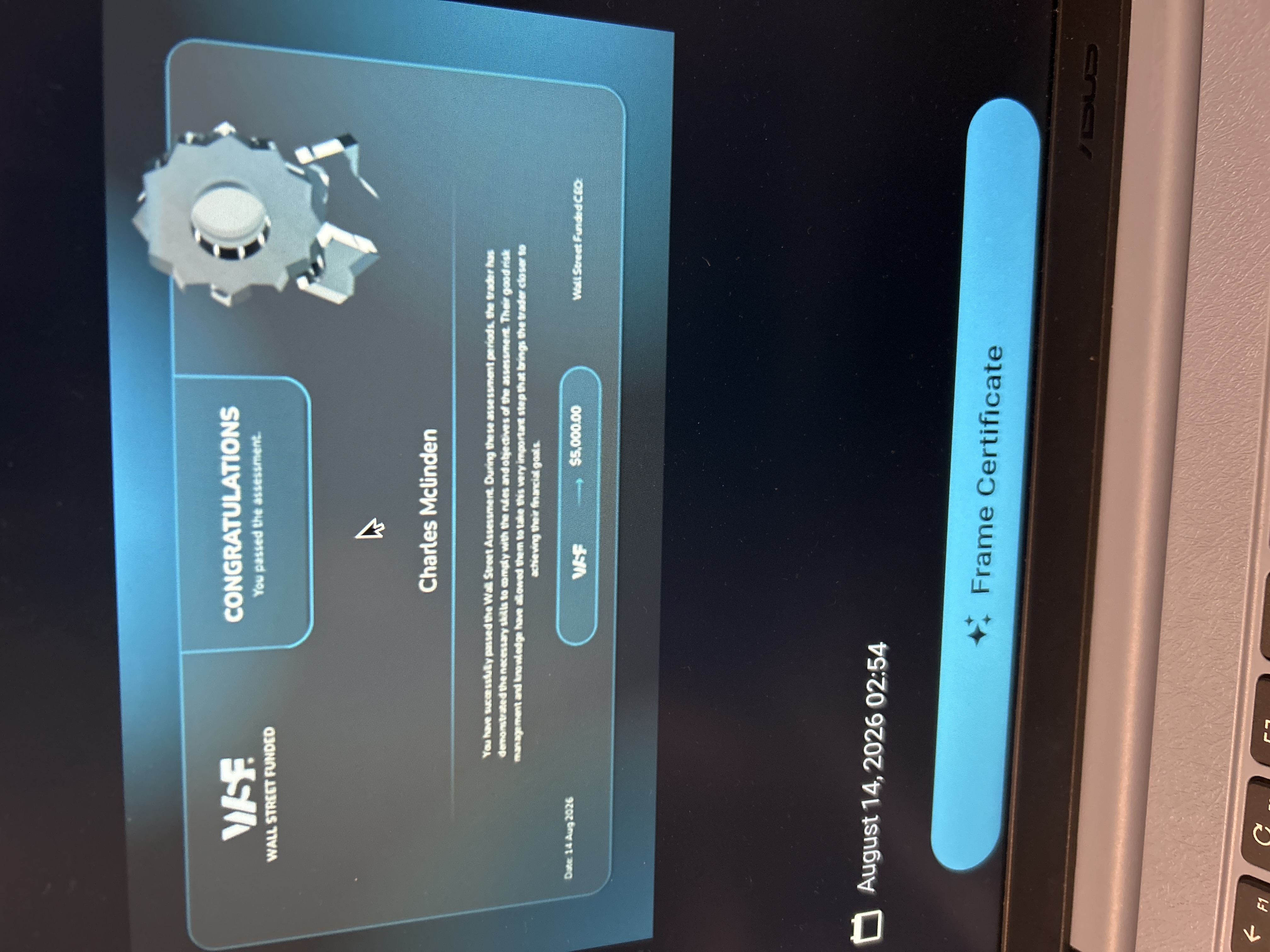 Phase 2 Pass certificate